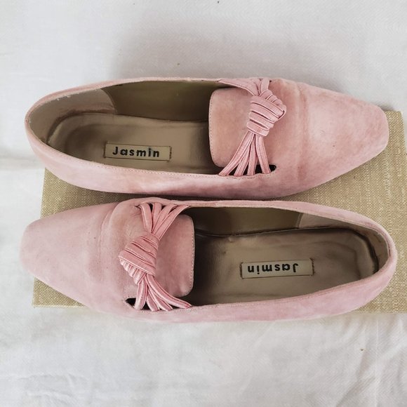 Jasmin Pink Suede Flats Sz 9 - Picture 2 of 6
